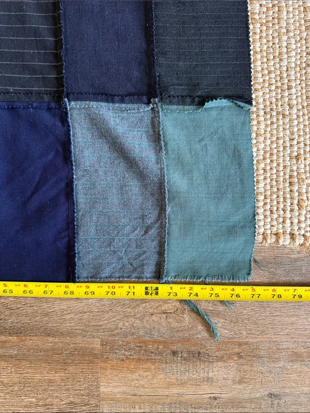 Vintage Patchwork Quilted Top Panel - Picture 9 of 10